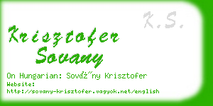 krisztofer sovany business card